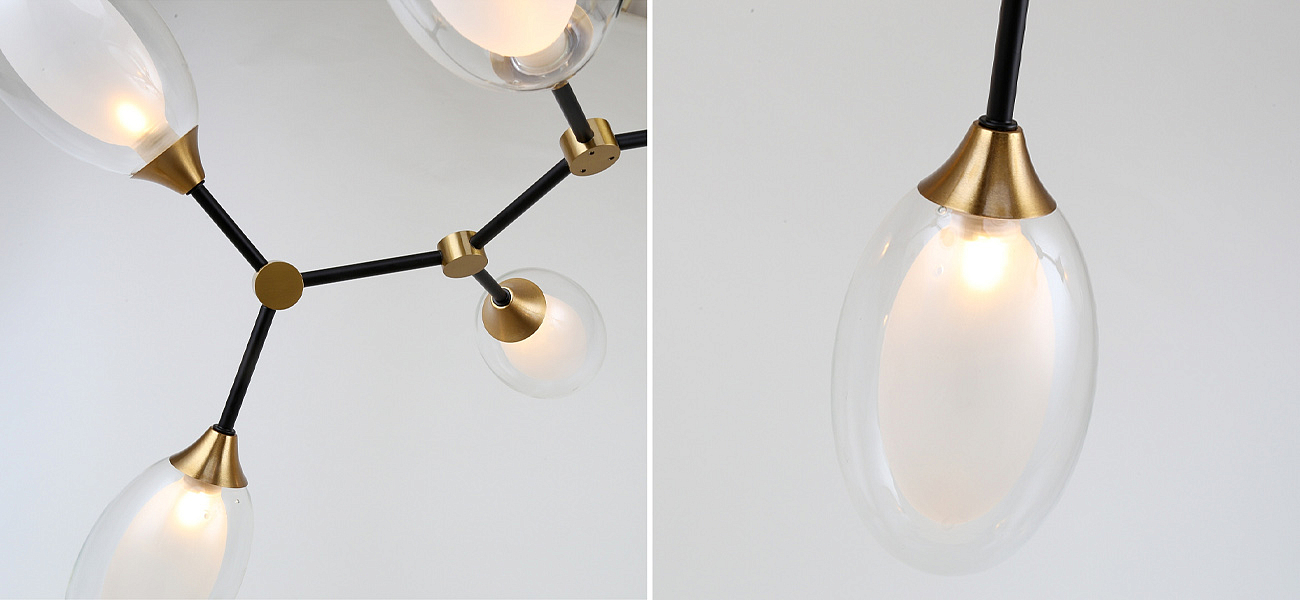 Люстра с плафонами из двойного стекла BUBBLE CHANDELIER Люстра с плафонами из двойного стекла BUBBLE CHANDELIER - Loft-Concept в Барнауле