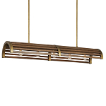 Люстра линейная полукруглой формы Wooden Horseshoe варинант исполнения - 3 | Loft Concept в Барнауле