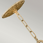 Люстра подвесная с широким белым текстильным абажуром и вертикальными декоративными элементами Hinkley варинант исполнения - 3 | Loft Concept в Барнауле