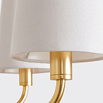 Люстра золотая с белыми тканевыми абажурами Coolness варинант исполнения - 4 | Loft Concept в Барнауле