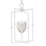 Подвесной светильник белый c абажуром в виде цветка тюльпана White Tulips варинант исполнения - 2 | Loft Concept в Барнауле