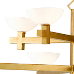 Люстра золотая с 8-ю молочными плафонами в виде чаши Tiers of Clear Lines варинант исполнения - 2 | Loft Concept в Барнауле