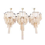 Люстра большая из золотистых металлических цепочек Atlantis Chain варинант исполнения - 2 | Loft Concept в Барнауле