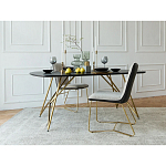 Обеденный стол на металлических ножках Ward Brass Dining Table варинант исполнения - 4 | Loft Concept в Барнауле