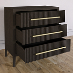 Комод Primo с 3 выдвижными ящиками Темный орех варинант исполнения - 5 | Loft Concept в Барнауле