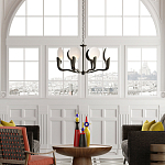 Люстра с плафонами в виде черно-белых дисков Ideal Shade Combination варинант исполнения - 2 | Loft Concept в Барнауле