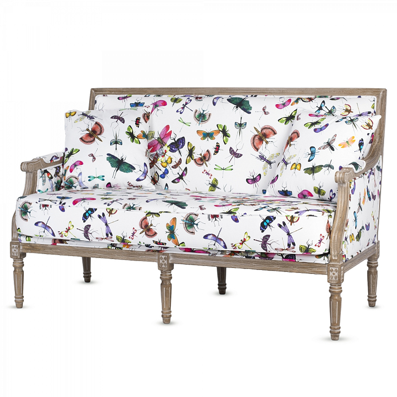 Диван Mariposa Sofa Белый Мульти Коричневый Диван Mariposa Sofa Белый Мульти Коричневый в Барнауле | Loft Concept