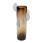 Ваза коричневая Forma Mare со стеклянными вставками варинант исполнения - 1 | Loft Concept в Барнауле