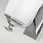 Бра с белым матовым плафоном на прямоугольном основании цвета хром Hinkley варинант исполнения - 3 | Loft Concept в Барнауле