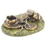 Подсвечник из бронзы и натурального камня змеевик Stone Candlestick варинант исполнения - 2 | Loft Concept в Барнауле