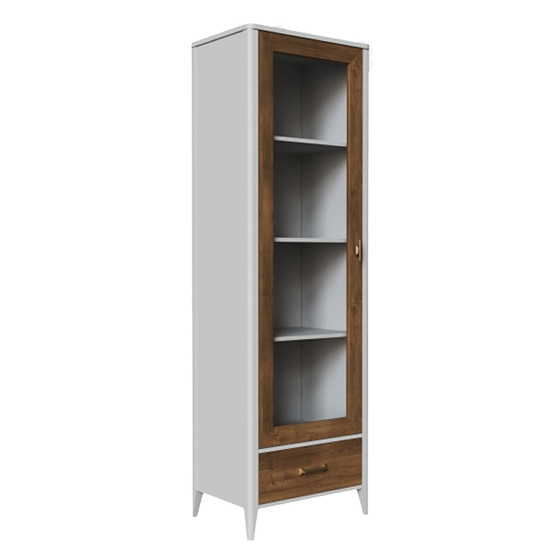 Витрина из массива бука однодверная Tasteful Furniture Слоновая кость Дуб темный Прозрачное Стекло Витрина из массива бука однодверная Tasteful Furniture Слоновая кость Дуб темный Прозрачное Стекло в Барнауле | Loft Concept