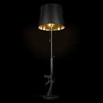 Торшер с черным абажуром и оригинальной ножкой в форме автомата Flos варинант исполнения - 3 | Loft Concept в Барнауле