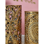 Столик приставной с цветочной резной фактурой Madagascar варинант исполнения - 4 | Loft Concept в Барнауле