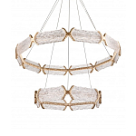 Люстра с 2-мя кольцами с текстурным природным рисунком IceFlame варинант исполнения - 2 | Loft Concept в Барнауле