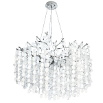 Люстра с круглыми хрустальными подвесками Fairytree Chrome Crystal Branches Chandelier 10 варинант исполнения - 2 | Loft Concept в Барнауле