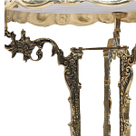 Стол бронзовый круглый с мраморной столешницей Coffee De Bronze варинант исполнения - 1 | Loft Concept в Барнауле