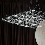 Люстра подвесная с тонкой металлической конструкцией цвета хром Quasar варинант исполнения - 9 | Loft Concept в Барнауле