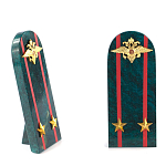 Сувенир Погон МВД из натурального камня змеевик Souvenir Epaulets варинант исполнения - 6 | Loft Concept в Барнауле