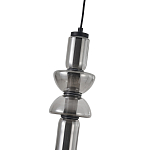 Подвесной светильник из дымчатого стекла цилиндрической формы с чёрным металлическим основанием Hiding secrets варинант исполнения - 3 | Loft Concept в Барнауле