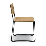 Дизайнерский стул с каркасом из металла с плетеными сиденьем и спинкой GREEN POINT Chair варинант исполнения - 5 | Loft Concept в Барнауле