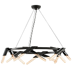 Люстра круглая с трубчатыми лампочками Vanguard Circle варинант исполнения - 1 | Loft Concept в Барнауле