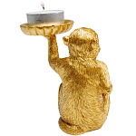 Подсвечник золотая обезьяна с блюдцем Golden Monkey варинант исполнения - 3 | Loft Concept в Барнауле