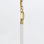 Подвесной светильник с плафоном в форме плоского купола и белой шарообразной лампой Eurofase варинант исполнения - 13 | Loft Concept в Барнауле