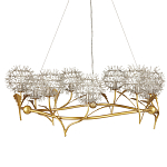 Люстра круглая с декором в виде цветков одуванчика Hanging Dandelion варинант исполнения - 4 | Loft Concept в Барнауле