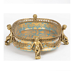 Чаша с орнаментом на ножках в виде бронзовых ангелов Eden Garden варинант исполнения - 3 | Loft Concept в Барнауле