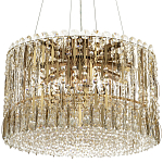 Круглая люстра с металлическими и хрустальными подвесками Bonnay Crystal Chandelier варинант исполнения - 3 | Loft Concept в Барнауле