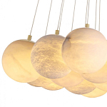 Люстра подвесная круглая с сферическими плафонами из натурального камня Glowing Spheres варинант исполнения - 5 | Loft Concept в Барнауле