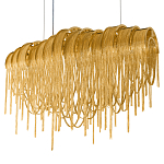 Люстра подвесная с металлическими цепочками и изогнутыми металлическими дугами 72 см Atlantis Chain варинант исполнения - 18 | Loft Concept в Барнауле