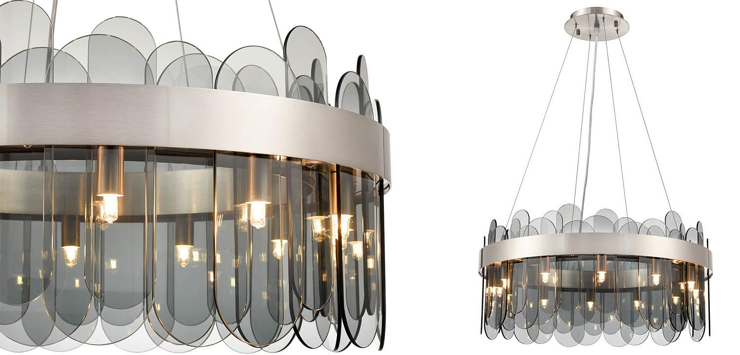 Люстра Decorative Oval Smoky Plates 60 Люстра Decorative Oval Smoky Plates 60 - Loft-Concept в Барнауле