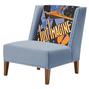 FUN Armchair Just Imagine Blue Дизайнерское кресло с цветным принтом