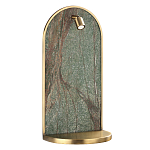 Настенный светильник зеленого цвета с бронзовой рамкой овальной формы с полкой Herbarium  варинант исполнения - 3 | Loft Concept в Барнауле