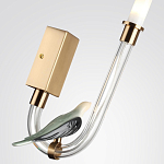 Бра с прозрачной изогнутой трубкой и декоративной фигуркой птицы Ganthea варинант исполнения - 4 | Loft Concept в Барнауле