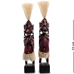 Комплект из 2-х деревянных статуэток Asmat Straw Headdress Statuettes Red варинант исполнения - 4 | Loft Concept в Барнауле