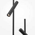 Напольный торшер светодионый черный Lumen Duo варинант исполнения - 3 | Loft Concept в Барнауле