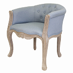 Кресло низкое в стиле прованс Louis French Armchair light blue flax варинант исполнения - 3 | Loft Concept в Барнауле