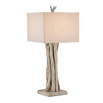 Настольная лампа с каркасом в виде веток деревьев с абажуром из ткани Natural Driftwood варинант исполнения - 1 | Loft Concept в Барнауле