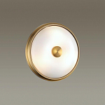 Бра круглое с матовым стеклянным плафоном и металлической окантовкой Soft Halo варинант исполнения - 4 | Loft Concept в Барнауле