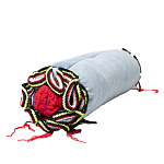 Подушка из джинсовой одежды и вязания Heart&Brain 2 варинант исполнения - 2 | Loft Concept в Барнауле