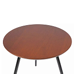 Кофейный столик с круглой столешницей на 3-х черных ножках Laconic Stylish Design варинант исполнения - 1 | Loft Concept в Барнауле