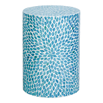 Столик с инкрустацией с перламутровым узором Flower Blue варинант исполнения - 1 | Loft Concept в Барнауле