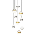 Люстра каскадная с 9-ю подвесами бронза и никель Peggy Futura lamp варинант исполнения - 1 | Loft Concept в Барнауле