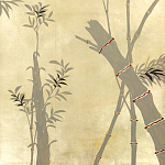 Обои ручная роспись Bamboo Dark Lacquer on Deep Rich Gold gilded tea paper варинант исполнения - 2 | Loft Concept в Барнауле