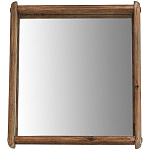 Квадратное настенное зеркало в деревянной раме Lyons Mirror варинант исполнения - 1 | Loft Concept в Барнауле