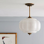 Подвесной светильник с абажуром из молочного стекла Vintage Charm варинант исполнения - 2 | Loft Concept в Барнауле