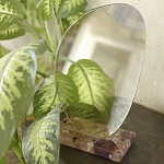 Настольное зеркало с подставкой из эпоксидной смолы с цветами Epoxy Resin Flowers Mirror варинант исполнения - 2 | Loft Concept в Барнауле