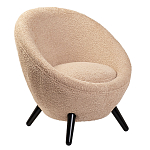 Кресло розовое с обивка из искусственного каракуля Iconic Creation варинант исполнения - 1 | Loft Concept в Барнауле